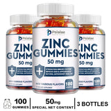 Zinc Gummies 50 Mg - It Helps Improve Cognitive Function, Improve Mood, Enhance Immune Defense, and Antioxidant Effects