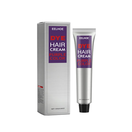 EELHOE Hair Dye Cream Smooth Silky Long Lasting Vibrant Color Nourishing Fashion Gentle Formula Protect Hair Coloring Cream 100g