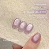 MN 1-20pcs 12ML Pink Gold Cat Eye Ocean Bubble Glass Beads Cat Eye Gel Nail Polish Blue Nails UV Light Nails Green Nails