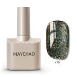 MAYCHAO Cherry Red Gel Nail Polish 12ml Glossy Semi Permanent Soak Off UV LED Frosted Gel Nails Base Painting Varnish