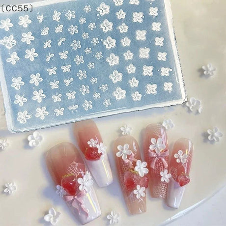 〔CC55〕3D Fruit Silicone Nail Mold Sweet Flower Petals Fairy Nails Templates DIY Nail Art Decor Manicure Template For Nail Charms