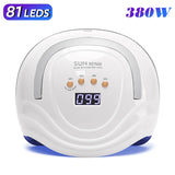 380W UV LED Lamp for Nail  84 LEDs Nail Dryer with Auto Sensor Quick-drying Manicure Lamp for Curing Nail Polish Nail Art Tools