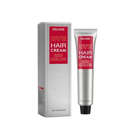 EELHOE Hair Dye Cream Smooth Silky Long Lasting Vibrant Color Nourishing Fashion Gentle Formula Protect Hair Coloring Cream 100g