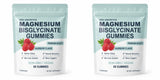 High Absorption Magnesium Bisglycinate Gummies Vegan Raspberry Flavor 60 Count Support Muscle Bone Health Non GMO Gluten Free