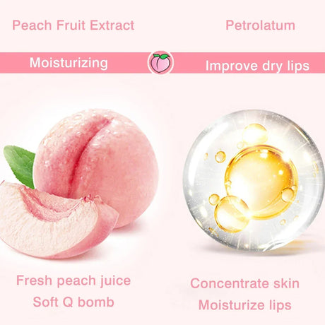 Colorless Vitality Color Lip Balm Change Lipstick Peach Girl Moisturizing Long Lasting Lip Gloss Makeup Care Repair Lip Mask