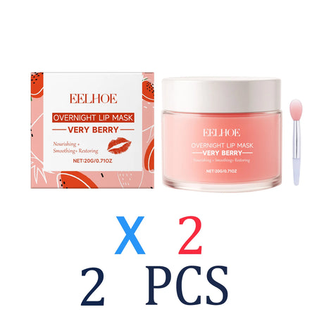 Berry Lip Sleeping Mask Overnight Lip Treatment for Dry Chapped Lips Hydrating Lip Mask with Hyaluronic Acid & Ceramide Deep
