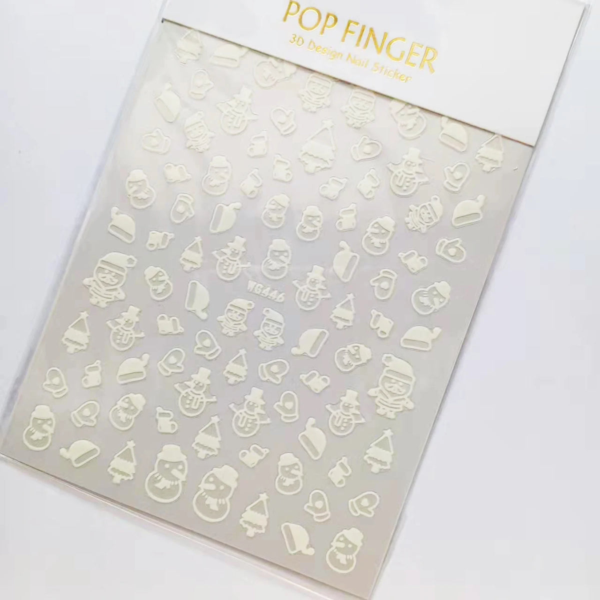 Sliver Bronzing 3D Christmas Nail Art Decoration Sticker Sparkly White Colorful Glitter Geometry Snowflake Winter Slider Foil