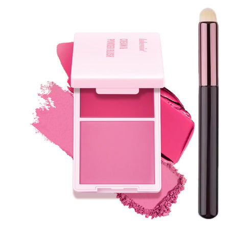 Blush Juvia's Cream Powder Matte Blush Makeup Rose Pan Long-lasting Wearing High Pigment Natural Matte Blush Duo Cosmtics