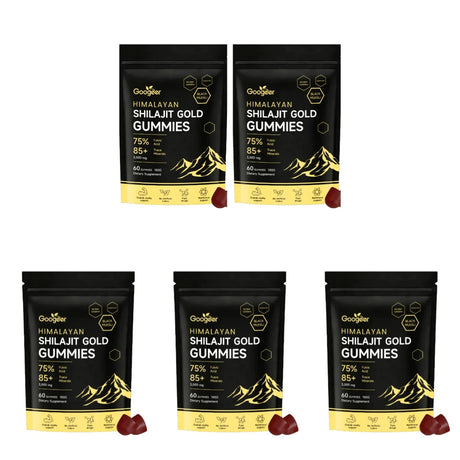 Himalayan Shilajit Gold 60 Gummies Minerals Formula Supports Energy Boost & Body Vitality Natural Nutritional Dietary Supplement