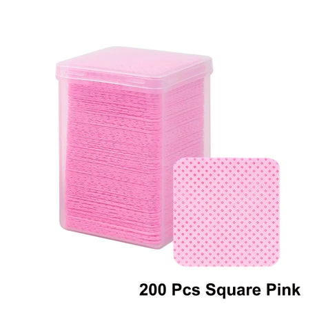 200 Pieces Lint-Free Nail Wipes Professional Eyelash Extension Glue Wipes Nail Polish Removal Wipes for Salon Use