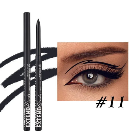 12-Color Fashion Eyeliner Pencil Smokey Punk Style Eye Liner Pen