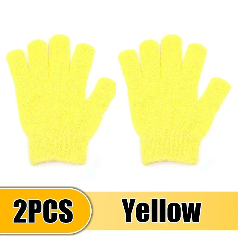 1/2Pcs Five Fingers Bath Gloves Peeling Exfoliating Household Shower Towel Scrub Body Wash Elastic Wipe Back Body Cleaning Tools