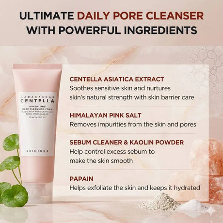 SKIN1004 Madagascar Centella Poremizing Skincare Set Korean Cosmetics Toner Ampoule Gel Cream Face Wash Cleanser Pore Beauty Kit