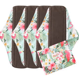 5pcs Set 4pcs Bamboo Reusable Sanitary Pads Washable Absorbent Cloth Menstrual Pads+1pc Bonus Free Mini Wet Bag