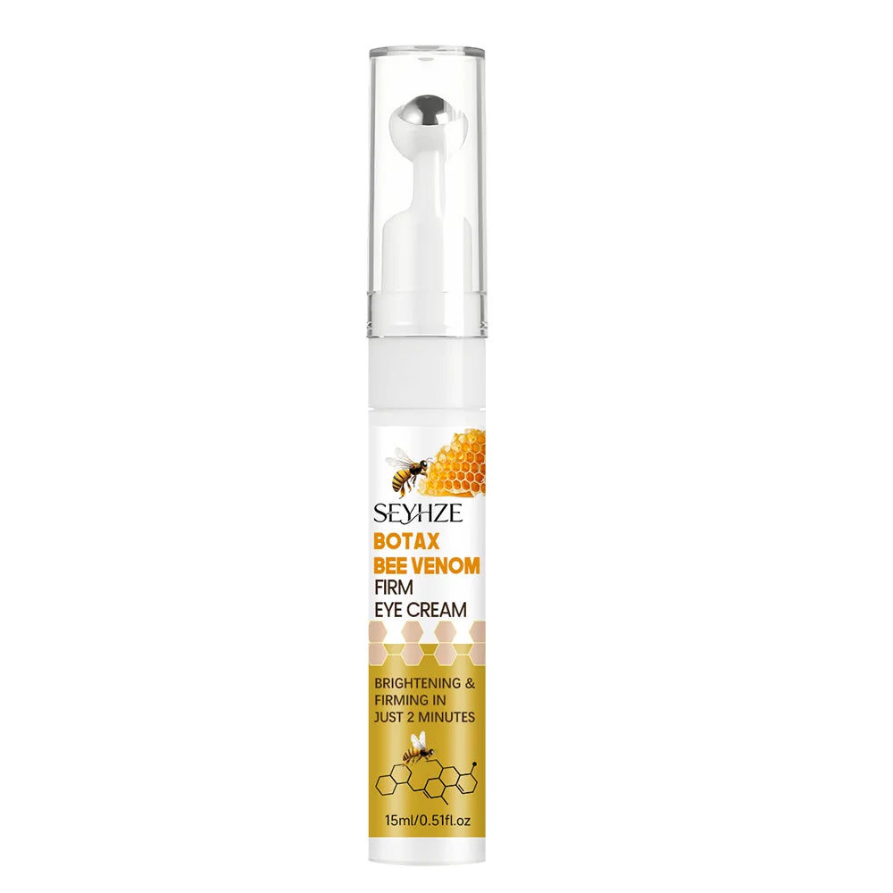 Aihuf Bee Toxin Eye Cream 15ml Instant Moisturizing Anti-Aging Deeply Nourishing Smooth Dry Skin Bag under Eye Treatment Dark Ci