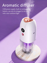 Multi-functional rechargeable portable aroma diffuser essential oil diffuser timer air freshener car home living room bathroom