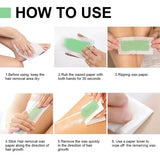 5/10/20/50 Sheets Green Professional Hair Removal Wax Strips Depilation Double Sided Wax Paper For Bikini Leg Body Face Useful