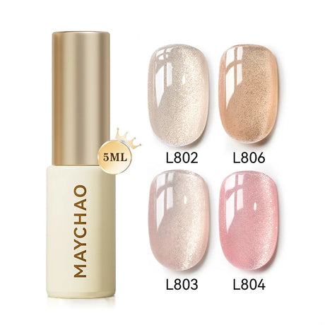 MAYCHAO 5ML Gel Nail Polish 9D Laser Diamond Glitter Cat Eye Gel Semi-Permanent Soak Off UV LED Gel Nail Manicure Tools Nail Art