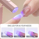LULAA Cordless Nail Lamp with Stand Handheld UV Light with LCD Display for Gel Nails Rechargeable USB Nail Dryer for Fast Curing