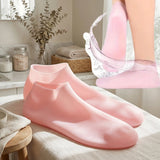 4pcs Silicone Moisturizing Socks Set, 1 Pair of Gloves And 1 Pair of Foot Covers, Reusable Spa Socks to Soften Feet And Hands