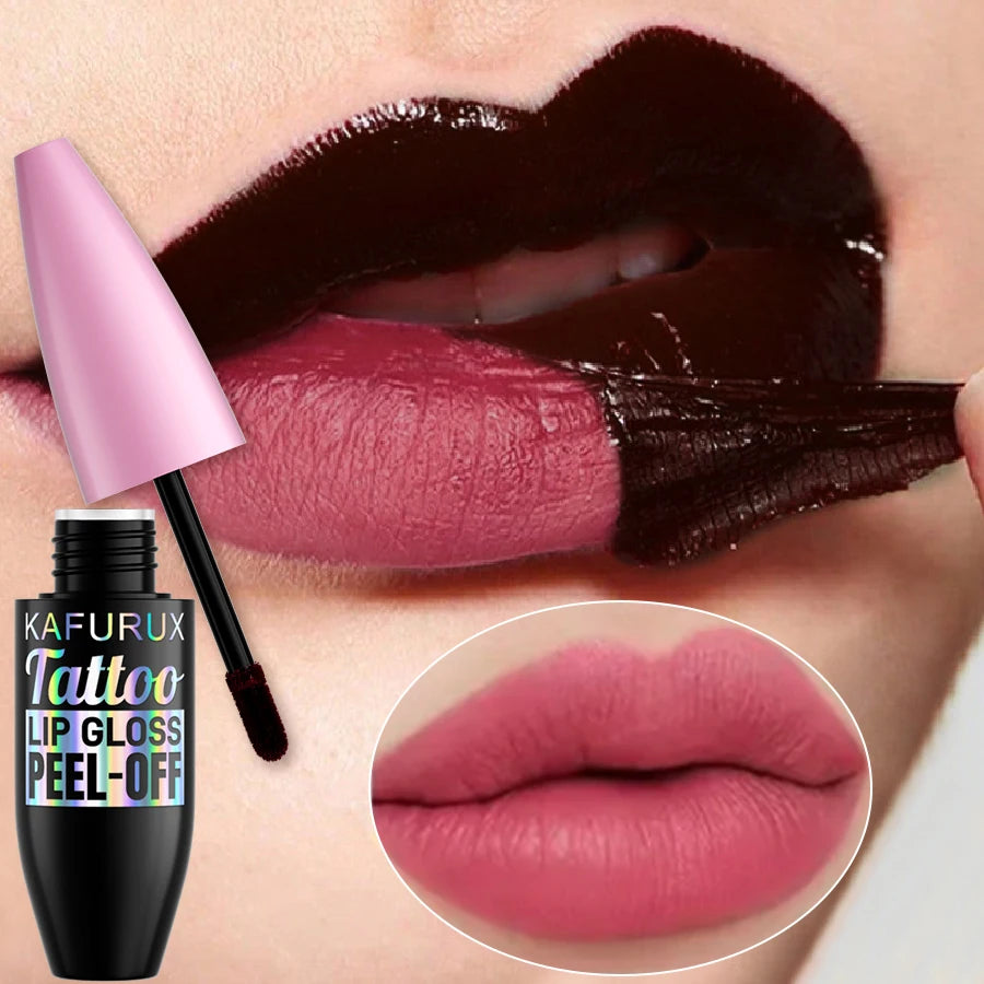 7 Colors Waterproof Lip Tint Peel Off Lip Liner Tattoo Lipgloss Long Lasting Matte Pink Red Brown Contour Makeup Lips Stain Gift