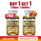 Advanced Vitamin D3 K2 Joint Support Supplement, for Heart & Bone Health, Cardiovascular & Immune Support, Calcium Absorption