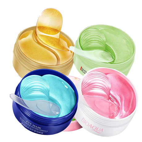 240pcs=120pairs Eye patches Hyaluron Acid & Gold & Seaweed & Black Pearl Hydrating Moisturizing Crystal Collagen Gel Eye Mask