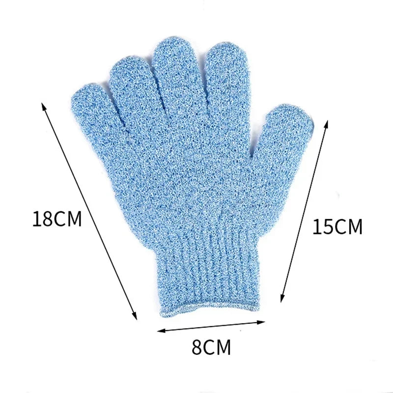 1/2Pcs Five Fingers Bath Gloves Peeling Exfoliating Household Shower Towel Scrub Body Wash Elastic Wipe Back Body Cleaning Tools
