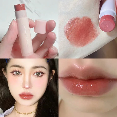 1/3 Pcs Fruity Lip Balm Moisturizing Lip Gloss Nature Nourishing Temperature Change Color Lipstick Cute Jelly Tinted Lip Care