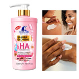500ml ROU SHUN HYALURON ACID+SAKURA Body Lotion Large Capacity Hyaluronic Acid+Sakura Body Lotion Moisturizing Body Lotion Long-
