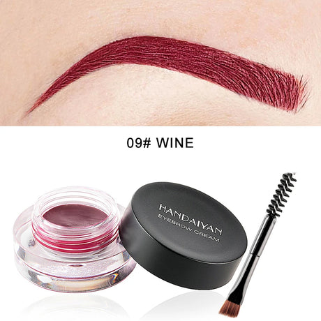 HANDAIYAN Colorful Eyebrow Cream Gel High Pigment Brows Tint Waterproof Long lasting Eye Brow Dye With Brushes Decorate Cosmetic