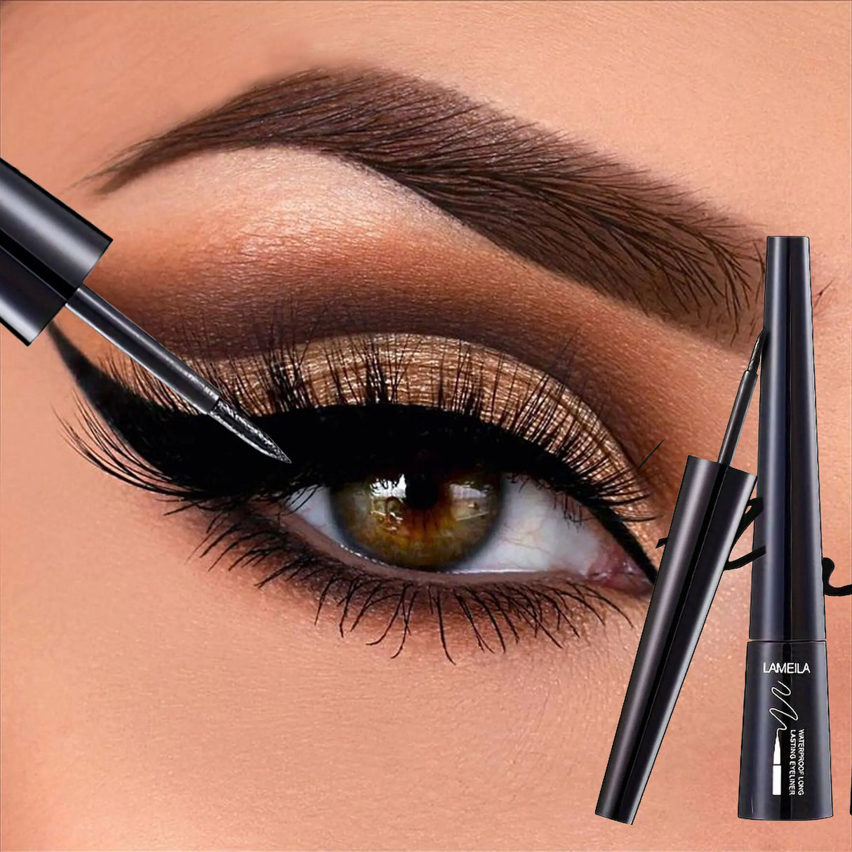 1pcs Slim Eyeliner Is Waterproof, Sweat-Proof, Long-Lasting and Non-Smudged. Newbie Brown Eyeliner Liquid Pen