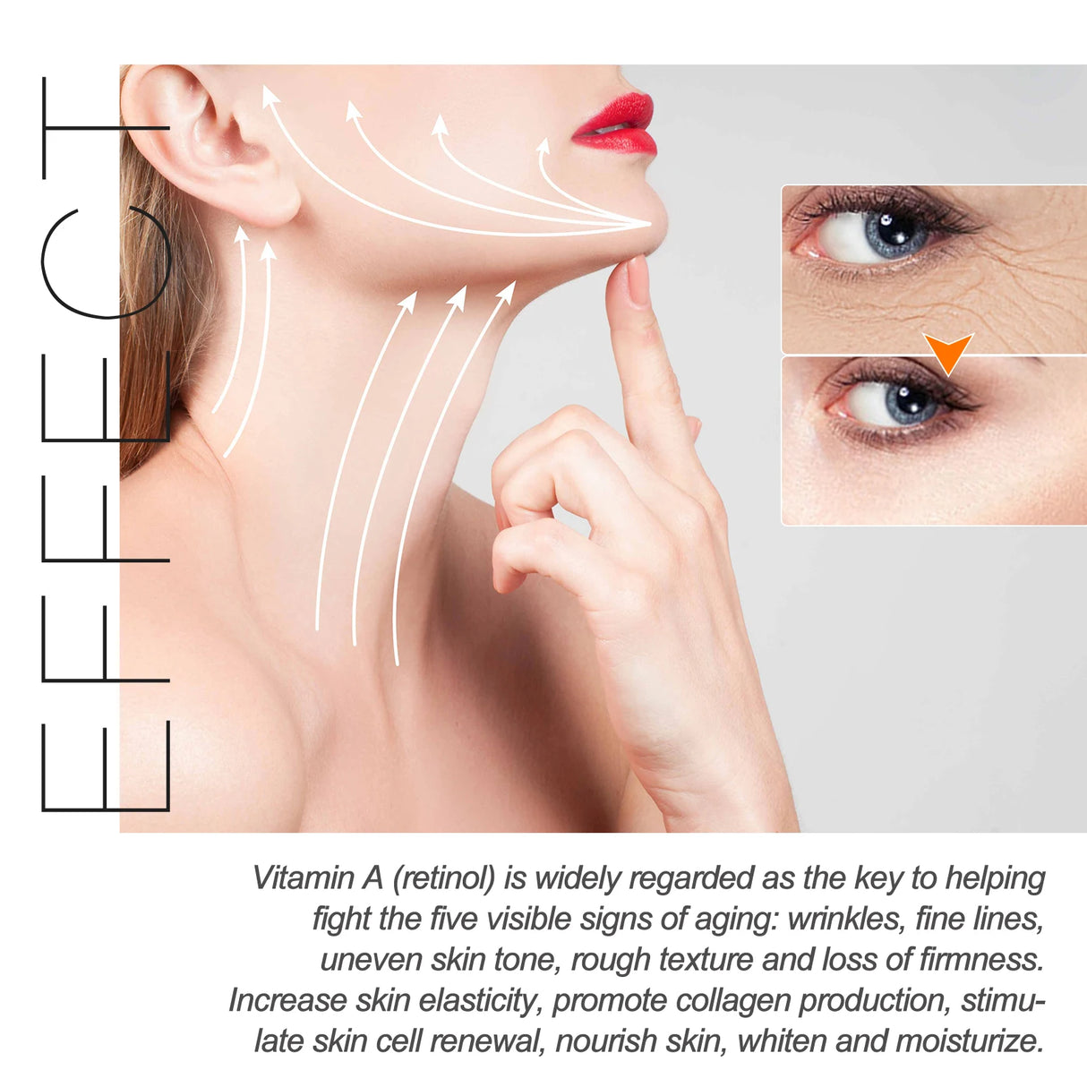Retinol Face and Neck Cream with Hyaluronic Acid Collagen Moisturizer for Fine Lines Firming Skin Care Day & Night Cream