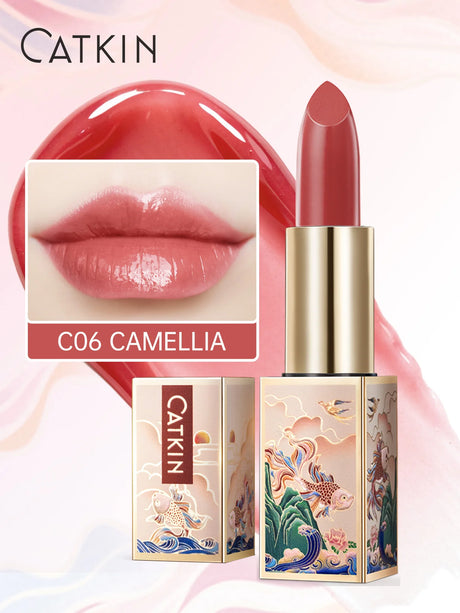CATKIN Tinted Lip Balm Color Changing Lipstick Ultra Hydrating Natural Lip Moistrurizer with Vitamin E Nourishing For Cracked &