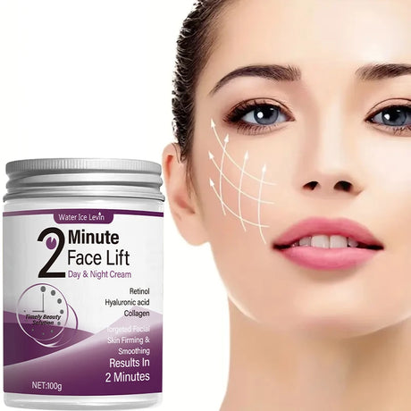 2 Minute Face Lift Day & Night Cream with Retinol, Hyaluronic Acid & Collagen, Moisturizes, Nourishes & Firms Skin in 2 Minutes