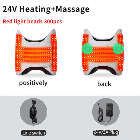 Red Light Heating Waist-Hip Protector Abdominal Vibration Massage Relieves Menstrual Pain Promotes Waist-Hip Relaxation