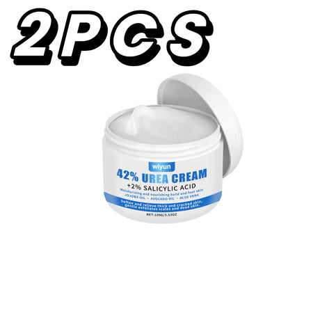 42% Urea Cream + 2% Salicylic Acid Foot Hand Cream for Dry Cracked Skin Exfoliating Callus Remover Moisturizer Pedicure At Home