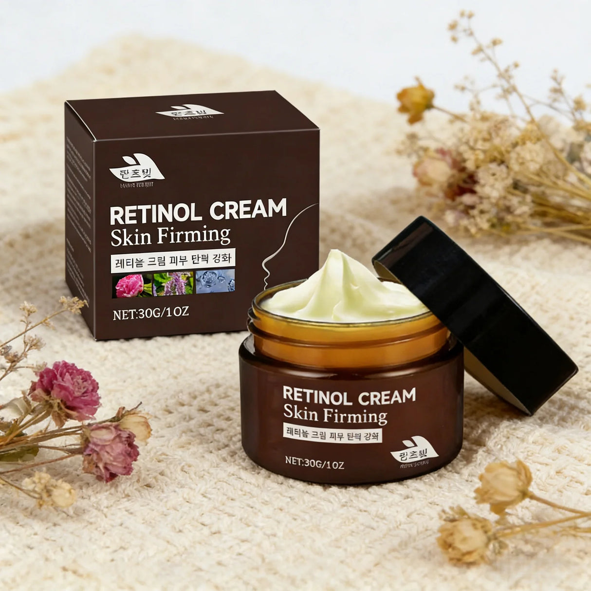Hanchobit Retinol Cream Botanical Extracts Diminish Fine Lines Improve Skin Texture Gentle Deep Moisturizing Skin Firming Cream