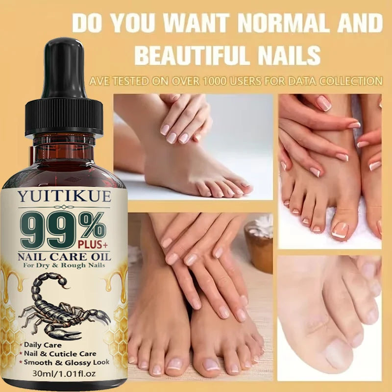 YUITIKUE 99% Plus Nail Care Oil 30ml Moisturizing Cuticle Oil Improve Dry Rough Fingernails Toenails Nail Strengthener