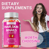 High Potency Biotin Gummies - for Healthy Hair, Skin & Nails, Hair Vitamins for Men & Women | Gluten Free
