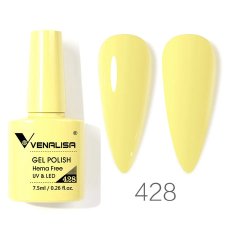 VIP5 Venalisa Nail Gel Polish Jelly Color HEMA/TPO FREE Nude Pink Semi Permanent Soak Off UVLED Gel Polish Sparkle Gel Varnish