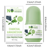 Water Ice Levin Natural Deodorant Stick - 72H Protection, Charcoal & Magnesium, Aluminum-Free.