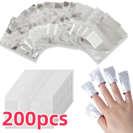50/100/200/500Pcs Bag Aluminium Foil Nail Art Soak Off Polish Nail Removal Wraps Towel Gel Remover Manicure Tools