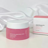 Niacinamide Collagen PDRN Face Cream - Korean Pink Capsule Moisturizer, Non Greasy & Brightening for Uneven Skin Tone