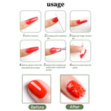 1/2pcs/Set Nail Magic Remover With Remover Tool Quickly & Easily Remove Gel Nail Polish And Poly Nail Gel Without Harming Nails