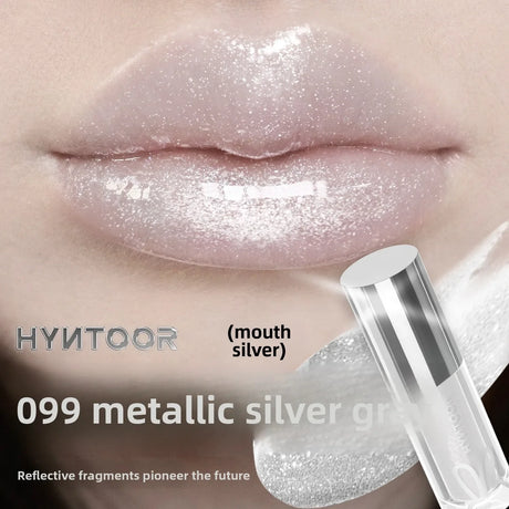 HYNTOOR Playful Rebellious Lip Gloss Planet  Mouth Black Mouth Silver Mouth Gray Lip Oil Mirror Water Gloss
