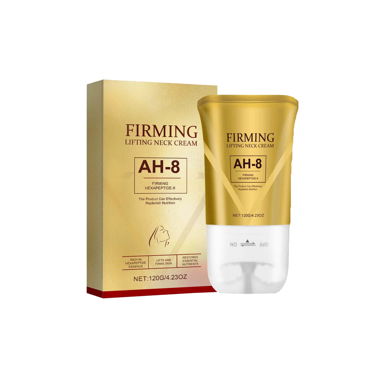 AH-8 Neck Cream Polypeptide Eye Cream Set Firm Skin Tightening Anti Sagging Wrinkle Remover Moisturizing Skin Care Massager 120g