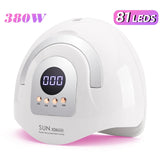 380W UV LED Lamp for Nail  84 LEDs Nail Dryer with Auto Sensor Quick-drying Manicure Lamp for Curing Nail Polish Nail Art Tools