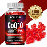 CoQ10 Supplement, Antioxidant for Cardiovascular & Heart Health, Immune Energy & Vitality Support, Super Absorption, Non-GMO