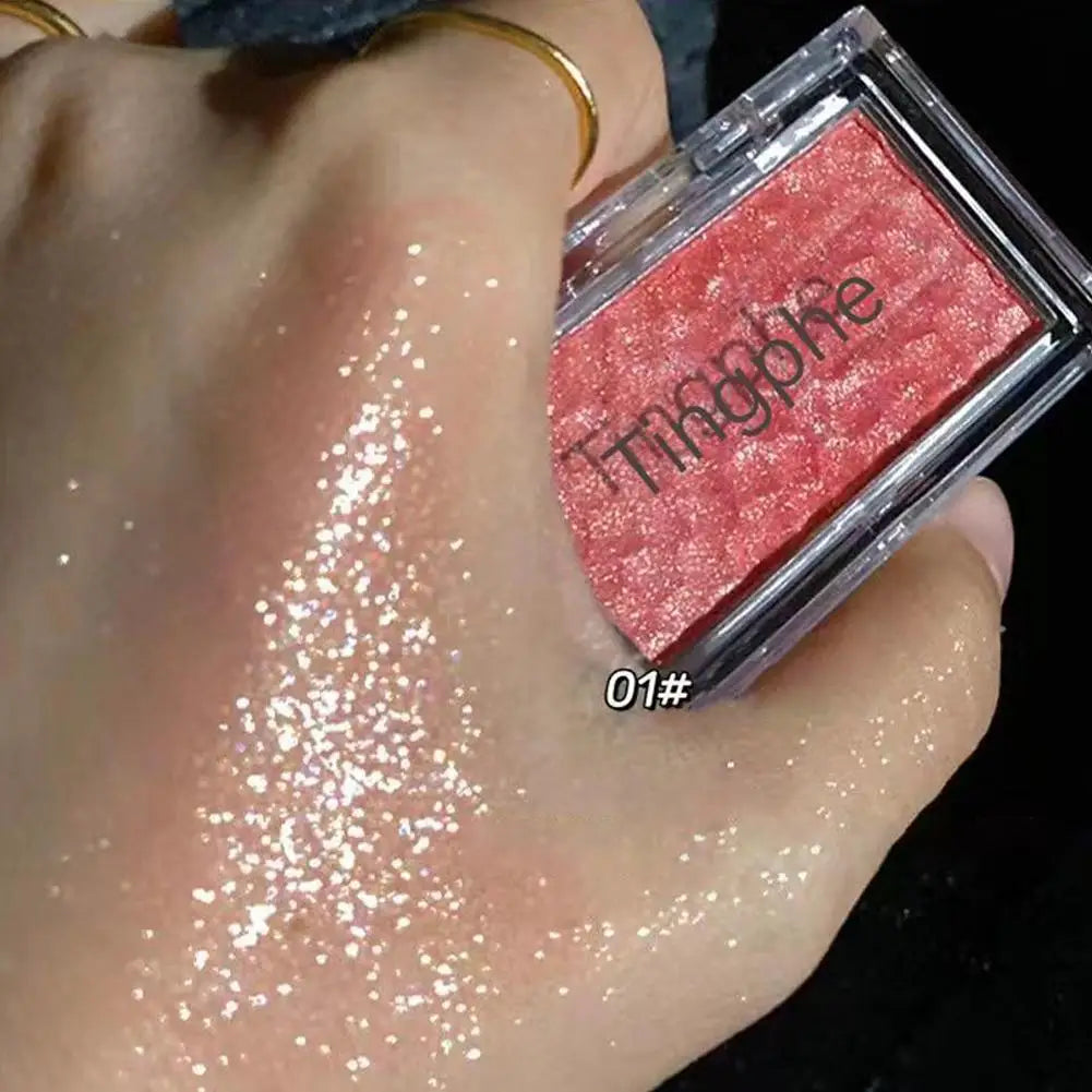 Diamond Highlighter Powder Palette Waterproof High Gloss Glitter Body Highlight Eyeshadow Face Contour Illuminator Makeup